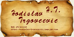 Hodislav Trgovčević vizit kartica